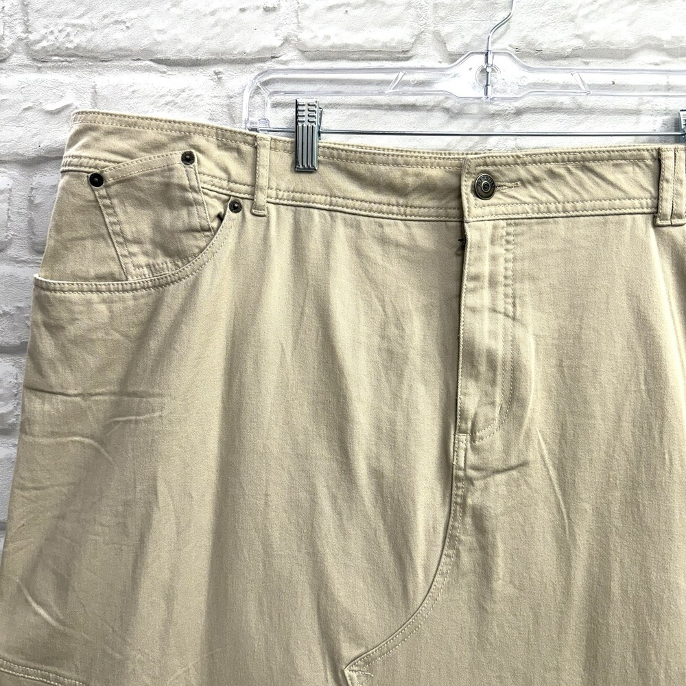 Vtg GITANO Denim Maxi Skirt Sz 26W Khaki Flared Hem Boho Grunge Western 90s Y2K - Picture 2 of 12